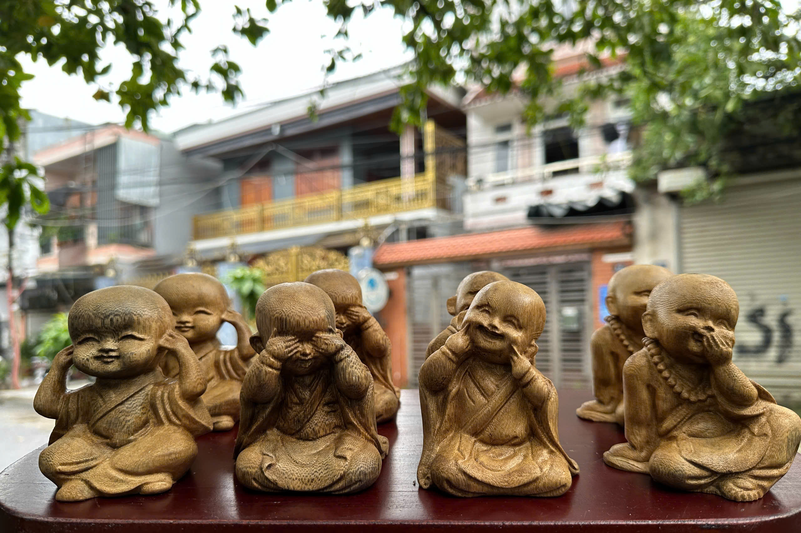 Bộ tượng chú Tiểu Tứ Không Trầm Hương