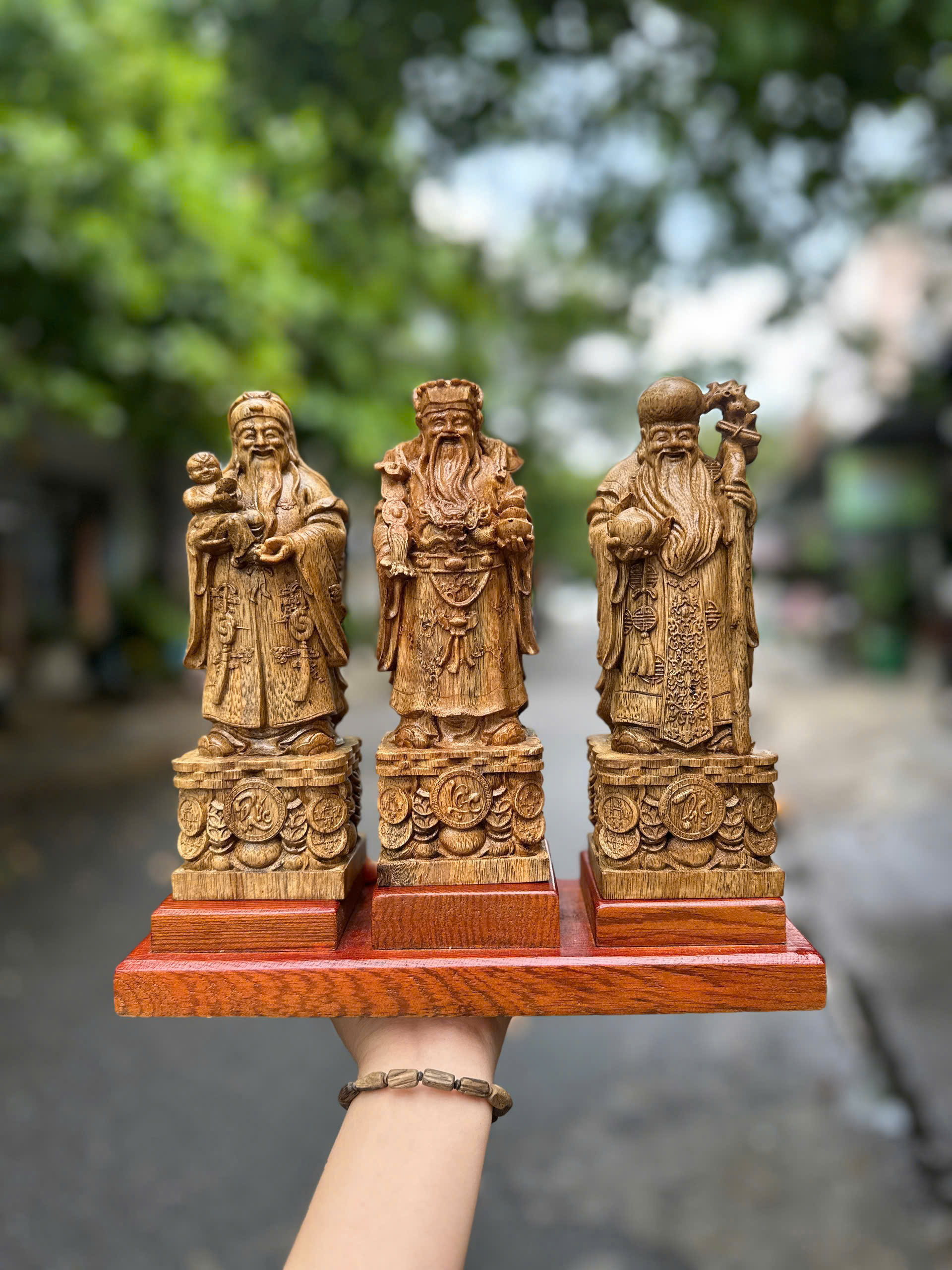 Bộ Tam Đa Phúc Lộc Thọ Trầm Hương