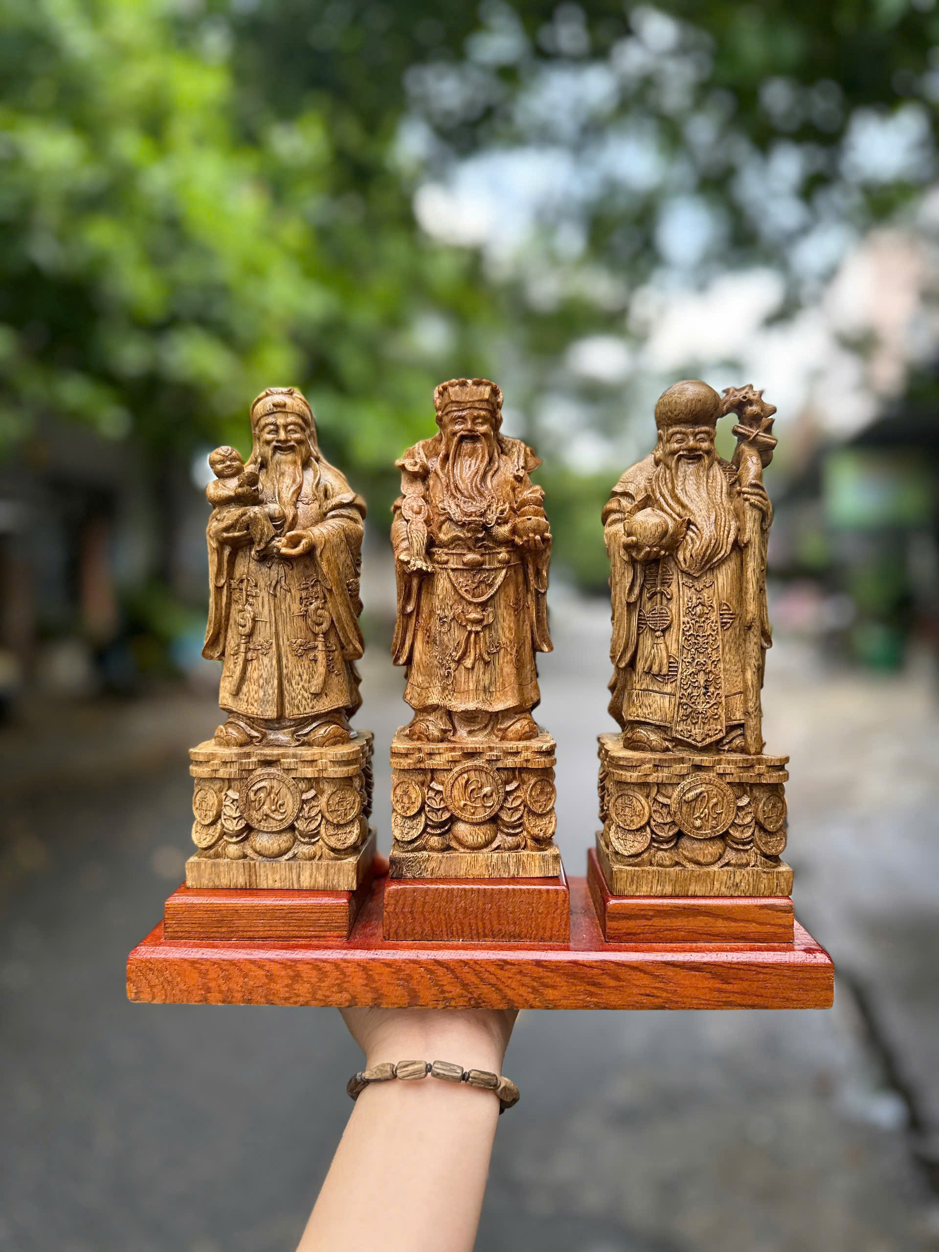 Bộ Tam Đa Phúc Lộc Thọ Trầm Hương