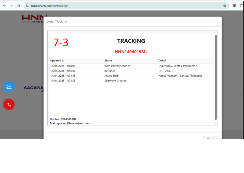 Tracking process